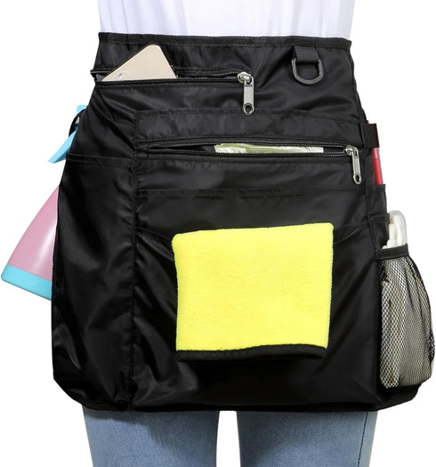 Waterproof Cleaning Apron with 8 Pockets, Durable Housekeeping Uniform Supplies for Work