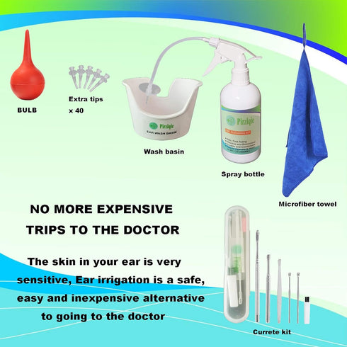Ear Wax Removal Tool, Safe Ear Cleaning Kit for Adults and Kids, Includes Basin, Syringe, and Tips