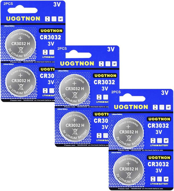 CR3032 (BR3032) 3V Lithium Battery (6-Pack)