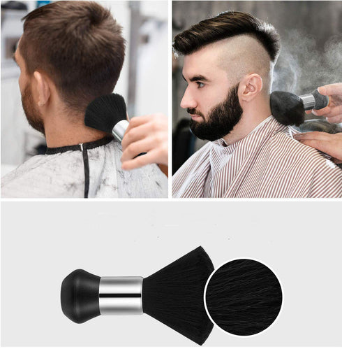 Neck Duster Brush Hair Cutting Kit - Black