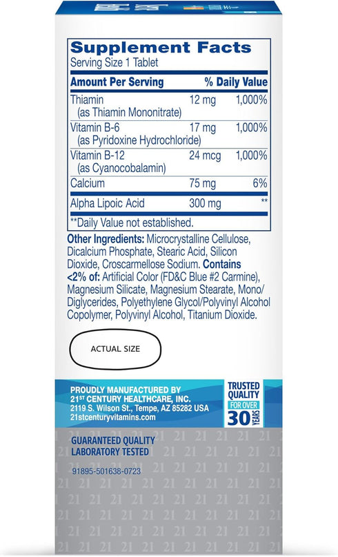 21st Century Nerve Health, 30 Tablets for Neurological Support