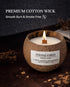 JUSHA 50 Gardenia Bloom Coconut Shell Scented Candle, Natural Soy Wax Wooden Wick Candle, Handmade Non Toxic