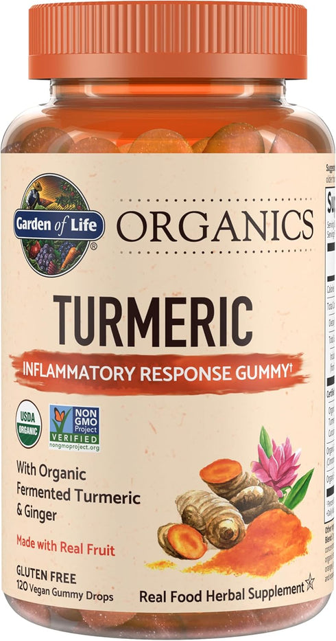 Garden of Life Organics Turmeric Inflammatory Response Gummy - 120 Real Fruit