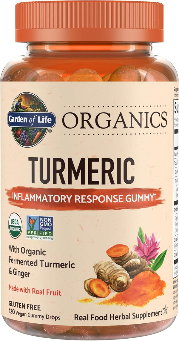 Garden of Life Organics Turmeric Inflammatory Response Gummy - 120 Real Fruit