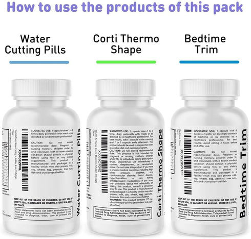 Youth & Tonic Shred Sculpt Lean 3 x Diet Pills for Metabolism, Energy, Cravings, and Water Retention Support