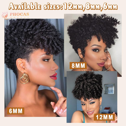 PHOCAS HairPhocas 5 Packs Synthetic Crochet Hair 10 inch 20roots/pack (Gray)