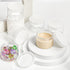 SATINIOR 24 Pieces Clear Plastic Jars with Lids, Round Storage Containers for Beauty Products, 1 oz