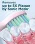 M5 Sonic Electric Toothbrush for Adults - Rechargeable Electric Toothbrushes with 8 Heads & Travel Case, Power Electric Toothbrush with Holder, 3 Hours Charge for 120 Days - Sakura Pink