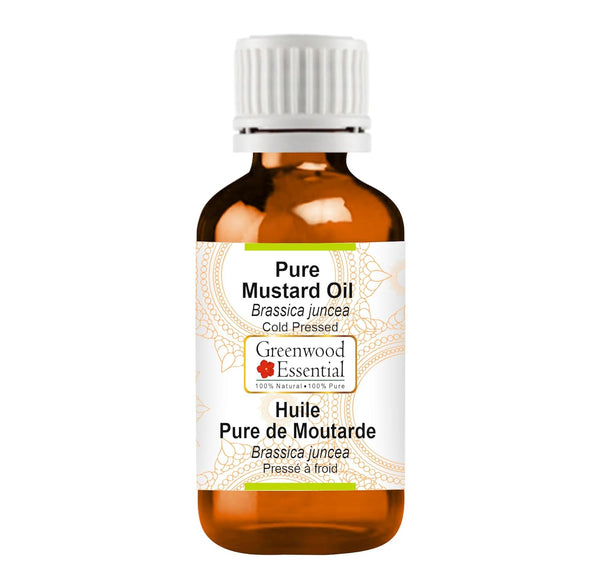 Pure Mustard Oil (Brassica juncea) Cold Pressed, 50ml (1.69 oz)