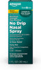 Amazon Basic Care No Drip Severe Congestion Nasal Pump Mist Spray - 12 Hour Relief, 1 fl oz