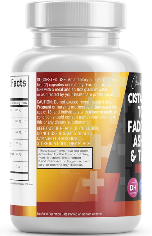 Clean Nutra Cistanche Tribulosa 6000mg, Fadogia Agrestis 600mg, Tongkat Ali 400mg, Turkesterone 2000mg, Ashwagandha