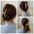 Rhinestone Hair Claw Clips Vintage Metal Imitation Pearl Hair Jaw Clip for Women