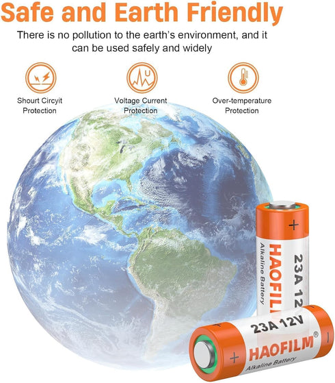 HAOFILM 23A 12V (5 Pack) 3-Year Pack Alkaline Batteries - Long Lasting Power, Shelf Life | Bulk Value for Car Remotes