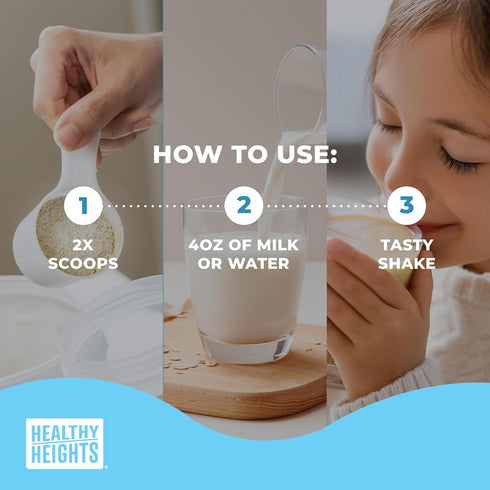 Healthy Height Grow Daily Kids Protein Drink Mix (Vanilla): High Protein Shake for Kids 3+