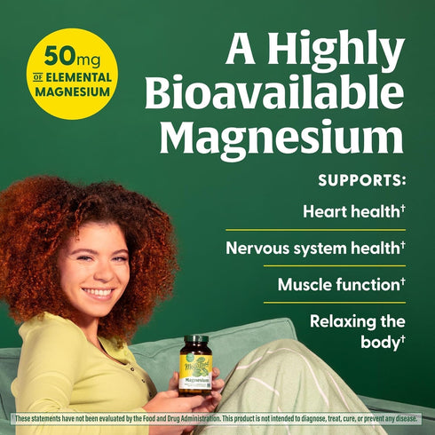 MegaFood Magnesium - Supports Heart & Nervous System - Vegan, Gluten-Free, Non-GMO Magnesium Supplement with Fermented