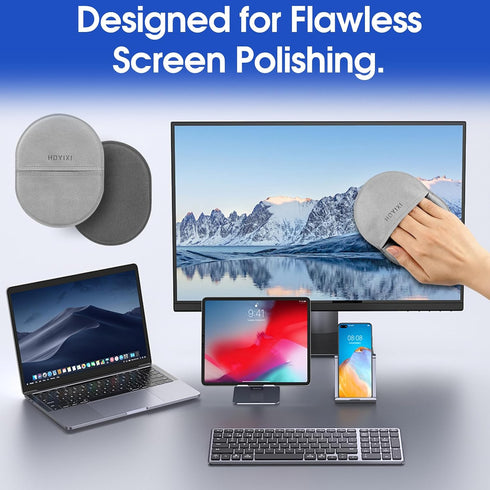 HoYiXi Microfiber Screen Cleaning Cloth for Laptops, Computer, Tablets, TV, Cellphone, Camera,Kindle eReaders,iPad