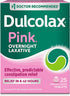 Dulcolax Pink Stimulant Laxative Tablets - Predictable & Effective Constipation Relief, 25 Count