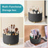 360 Rotating Makeup Brush Holder Organizer, 5 Slot Cup for Cosmetics, Nail Polish, Bathroom Vanity, Black