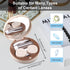 FEISEDY Contact Lens Case, Portable Fashion Contacts Lens Box with Mirror, Tweezers Remover Tool & Solution Bottle for