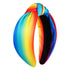 Rainbow Headband for Women, LGBTQ Heart Flag Pride Headbands, Rainbow Stripe Wide Top Knot Hair Accessories