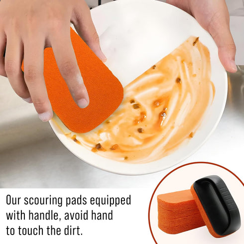 6-Piece Griddle Cleaning Kit for Blackstone, Flat Top Grill Cleaning Kit, Non-Scratch Scouring Pads, 5 Scrubber Pads