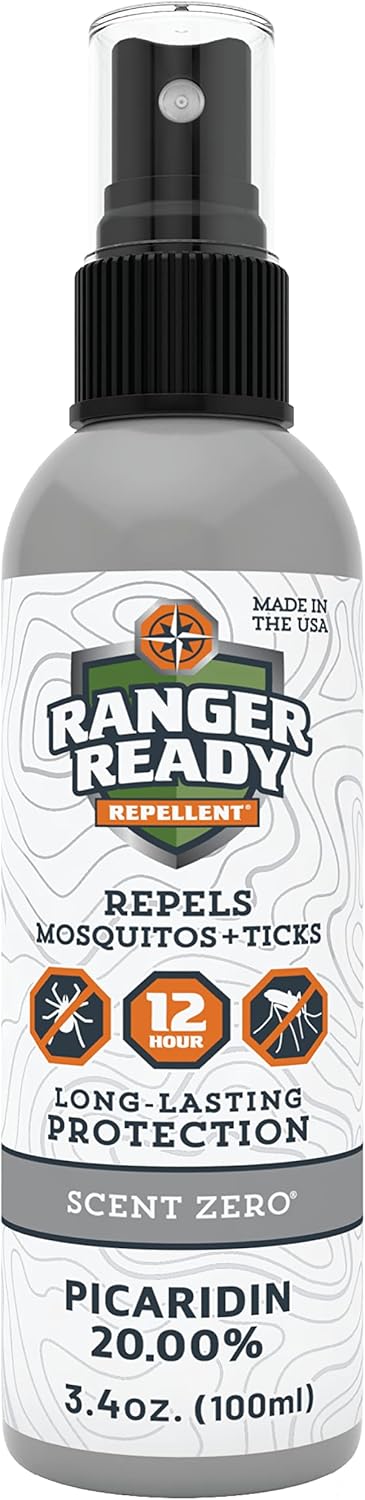 Ranger Ready Picaridin Insect Repellent Spray - Travel Size Mosquito and Tick Spray (3.4 oz)