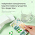 Wopanxye 7-Day 7 Small Magnetic Pill Case, Weekly Pill Box Container, Compartments Medicine Organizer Dispenser, Travel