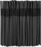 300 Pcs Black Flexible Plastic Straws, BPA-Free Disposable Bendy Straws, 10.2" Long, 0.23'' Diameter