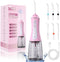 MOCEL Cordless Water Dental Flosser, 5 Modes Oral Irrigator with USB C Rechargeable, IPX7 Waterproof (Pink)