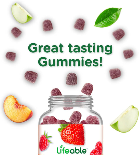 Gummies Gummies 60 Count Lifeable Lions Mane for Kids | Great Tasting Lions Mane Mushroom Supplement | Vegan, Kosher