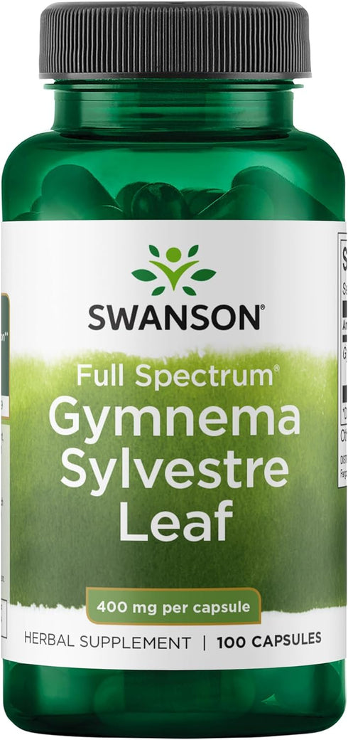 Swanson Full Spectrum Gymnema Sylvestre Leaf - Traditional Ayurvedic Herb, 100 Capsules