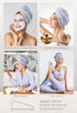 Hicober Microfiber Hair Towel - 3 Packs Hair Turbans for Wet Hair, Drying Wrap Towels (Blue, Grey, Pink)