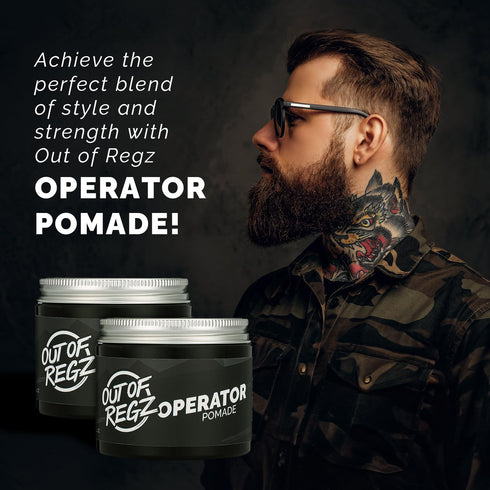 Out of Regz Operator Water Based Pomade for Men - Strong Hold, Natural Matte Finish, Sweat & Humidity Resistant