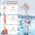 Healifty 4 Pcs Hard Denture Brush - Double Sided Toothbrush for Fake Teeth Cleaning (Orange)