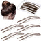 MTLEE 24 Pcs U Shaped Hair Pins, Ballet Bobby Pins for Updo with Storage Box for Women Girls (Brown, 2.5 Inch, 3 Inch)