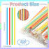 Viliqiou 200PCS 8.27inch, Colored Cocktail Straws Individually Wrapped Disposable Plastic Straws Individually Wrapped