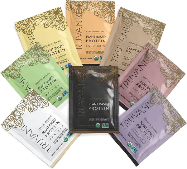 Truvani Vegan Pea Protein Powder | Sample Pack | 20g Organic Plant