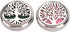 Srliya 2pcs Essential Oil Diffuser Brooches Stainless Steel Lightweight Hollow Out Tree Shape Washable Locket Perfume