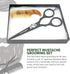Lucky Franc's Beard Grooming Kit with Japanese Scissors & Handmade Mini Combs for Men, Mustache Trimming