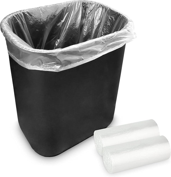 Stock Your Home 2 Gallon Unscented Small Garbage Bags, 100 Count, Leakproof, Versatile Usage