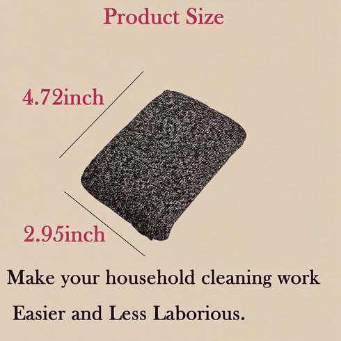YVYAVGE 2-Pack Heavy Duty Kitchen Sponge, Grey Scrubber, Scratch-Free and Cut-Resistant for Non-Stick Cookware