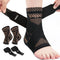 INDEEMAX Ankle Brace for Women & Men, Copper Infused Compression Sleeve for Sprained Ankle, Plantar Fasciitis Pain