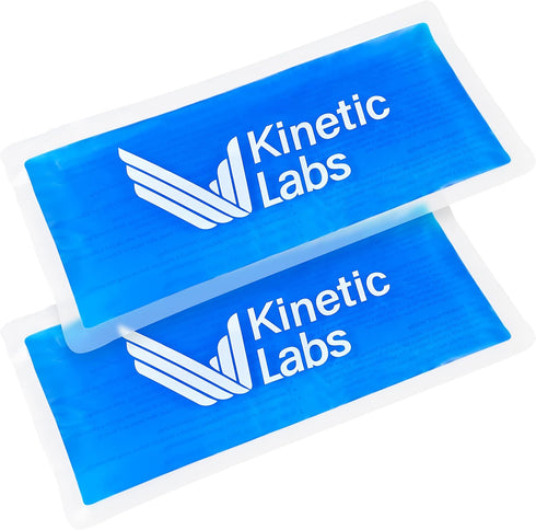 Kinetic Labs Reusable Gel Ice Packs for Injuries (2 Pack) - Flexible Hot Cold Packs 11" x 5.3" for Back, Neck, Knee,