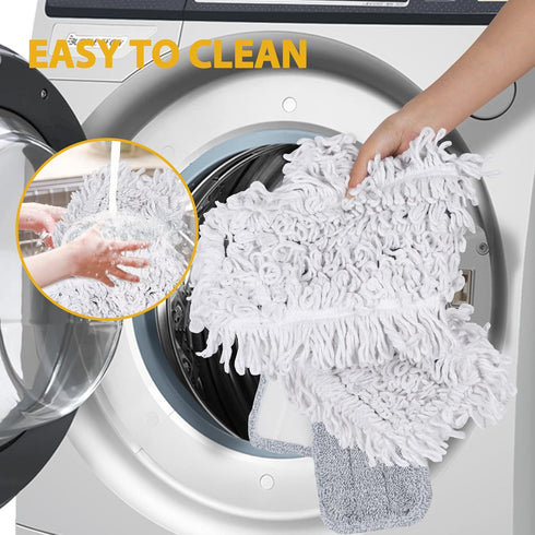 MASTERTOP Professional Industrial Dust Mop with 3 Microfiber Mop Pads and Telescopic Aluminum Handle