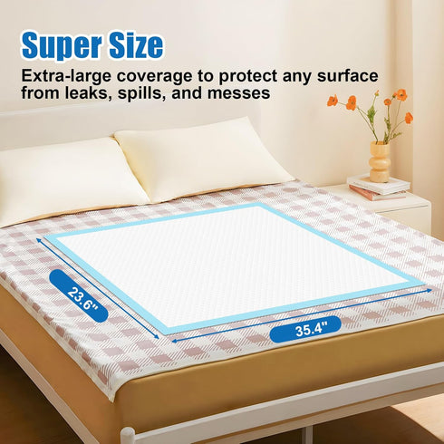 VISRIE 23 36, 20 Count, Underpad x Extra Large Disposable Incontinence Pads, Protective Bed Pads, Chucks Underpads, Pee
