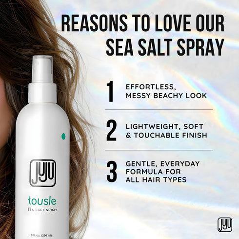 Tousle Sea Salt Spray for Men & Women - 8 Fl Oz, Natural Hair Texturizer, Fragrance-Free