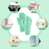 1 Pair Microfiber Dusting Gloves, Reusable Washable Cleaning Mittens for House Cleaning and Small Corners (Green)