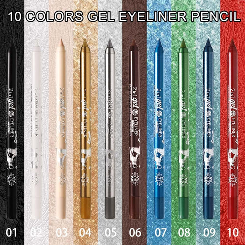 Kaely Nude Pencil Eyeliner, Sharpenable Multi-Use Gel, Waterproof Smudge Proof Eye Liner Pen, Long Lasting