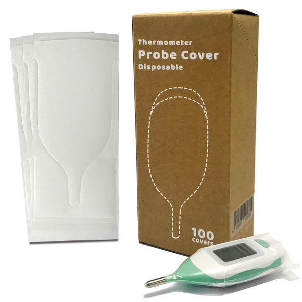 Disposable Cover for Rectal Thermometers, Special for Large Display & Short Probe Baby/Pet Thermometers (100 pcs)