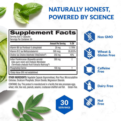 BioTrust Eternal Mind Brain Supplements - Clinically Studied Memory Supplement for Focus & Cognition - 30 Servings